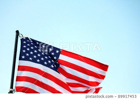 USA flag streaming in wind USA flag streaming in wind 89917453