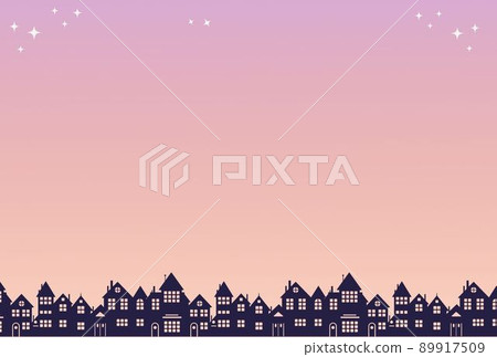 黃昏城市景觀明信片 黃昏城市景觀明信片 89917509