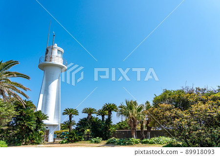 White lighthouse at Cape Ashizuri, Tosashimizu City, Kochi Prefecture White lighthouse at Cape Ashizuri, Tosashimizu City, Kochi Prefecture 89918093