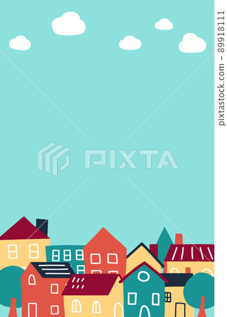 背景素材_可愛的城市風光 背景素材_可愛的城市風光 89918111
