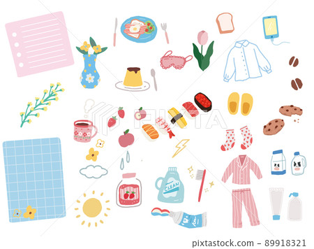 Cute handwritten illustrations (fashion, fashion, sushi, morning, breakfast, tulips, flowers, cosmetics) Cute handwritten illustrations (fashion, fashion, sushi, morning, breakfast, tulips, flowers, cosmetics) 89918321