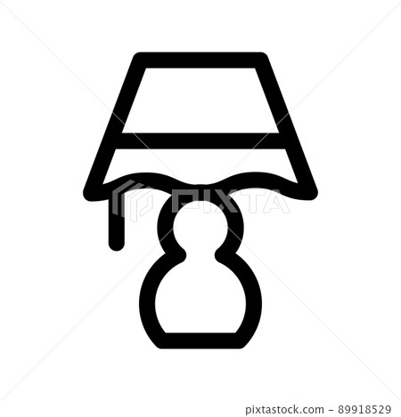 Illustration Vector Graphic of Table Lamp Icon Illustration Vector Graphic of Table Lamp Icon 89918529