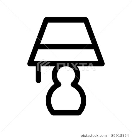Illustration Vector Graphic of Table Lamp Icon Illustration Vector Graphic of Table Lamp Icon 89918534