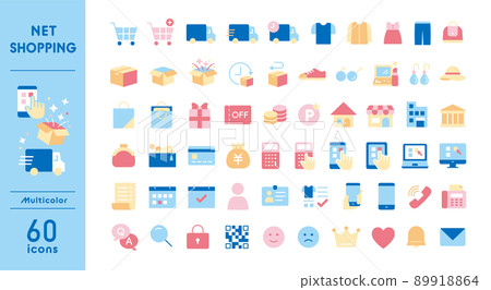 Online shopping icon set 89918864