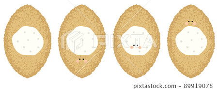 Fried whitefish with tartar sauce, with and without face 89919078