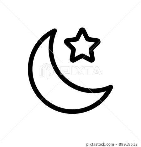 Simple moon and star icons 89919512