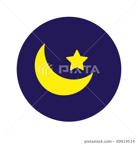 Moon and star icon night 89919514