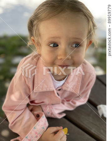 baby girl portrait in Summer Park baby girl portrait in Summer Park 89919779