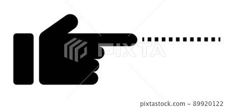 Index finger mouse pointer silhouette icon Index finger mouse pointer silhouette icon 89920122