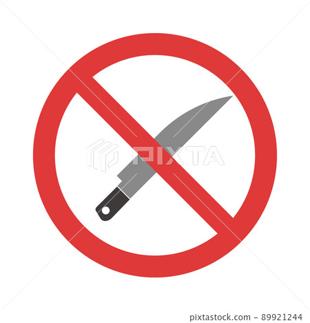 Ban sign and knife Ban sign and knife 89921244