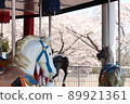 Merry-go-round and cherry blossoms 89921361