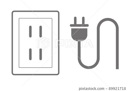 Outlet and power plug icon set 89921718