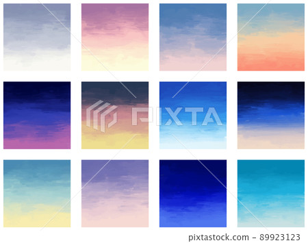 天藍色漸變正方形12片矢量素材 天藍色漸變正方形12片矢量素材 89923123