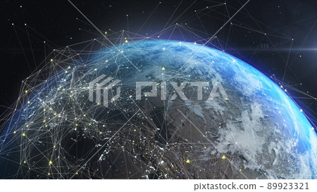 Global network connection. Woldwide digital network. Futuristic big data communications Lines over earth globe. Concept of 5G, digitalization, globalization. Global network connection. Woldwide digital network. Futuristic big data communications Lines over earth globe. Concept of 5G, digitalization, globalization. 89923321