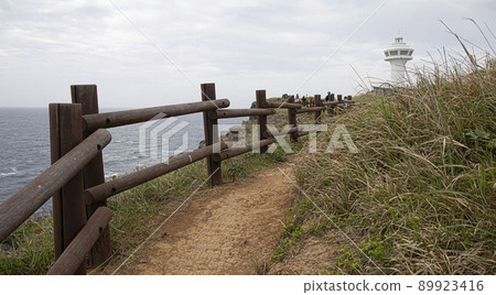 The white lighthouse in Marado, the southernmost island of Korea The white lighthouse in Marado, the southernmost island of Korea 89923416