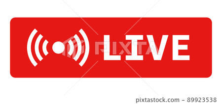 Livestream logo icon and radio waves 89923538