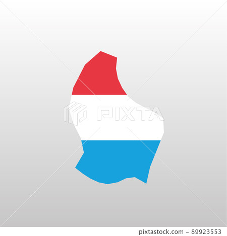Luxembourg national flag in country map silhouette Luxembourg national flag in country map silhouette 89923553