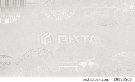 Illustrations using traditional Japanese patterns to feel the texture of Japanese paper 89923566