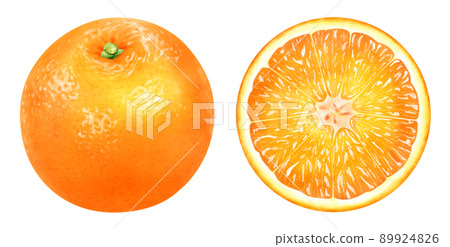 水彩插圖橙色 水彩插圖橙色 89924826