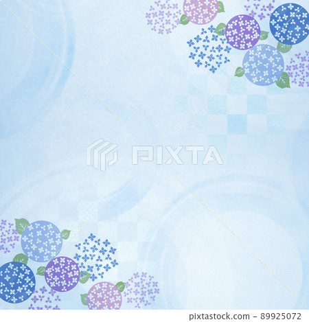 繡球花的插圖,日本紙的質地 繡球花的插圖,日本紙的質地 89925072