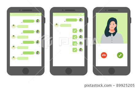 Vector illustration set that does not stop incoming calls Vector illustration set that does not stop incoming calls 89925205