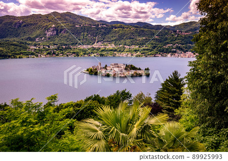 Lake Orta in Orta san Giulio, italy 89925993