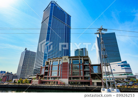 Cityscape from the train road in Yokohama City, Kanagawa Prefecture Notre Dame Yokohama Minatomirai and The Tower Yokohama Kitanaka 89926253
