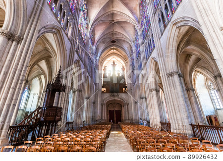Interiors of the cathedral, Troyes, France 89926432