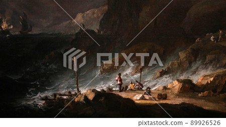 interiors of the Ca Rezzonico palace, Venice, Italy 89926526