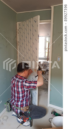 Construction site. Construction. Carpentry. Finishing. Interior. Interior Construction site. Construction. Carpentry. Finishing. Interior. Interior 89927396