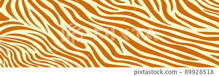 Panoramic texture zebra skin set of chaotic lines - Vector 89928518