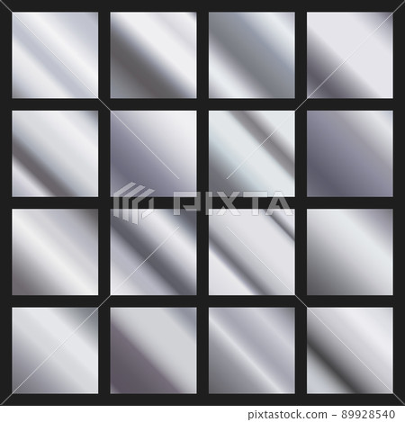 Set of 16 pcs. aluminum backgrounds texture - Vector Set of 16 pcs. aluminum backgrounds texture - Vector 89928540