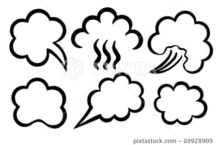 clouds couple sketch different shapes vector eps10 clouds couple sketch different shapes vector eps10 89928909