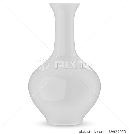 White ceramic vase isolated on white background, 3d rendering White ceramic vase isolated on white background, 3d rendering 89929053