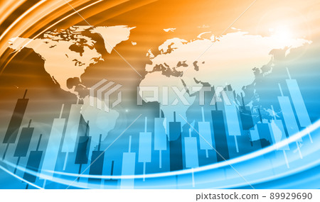 股票交易和外匯交易的形象,以歐洲為中心的世界地圖 股票交易和外匯交易的形象,以歐洲為中心的世界地圖 89929690