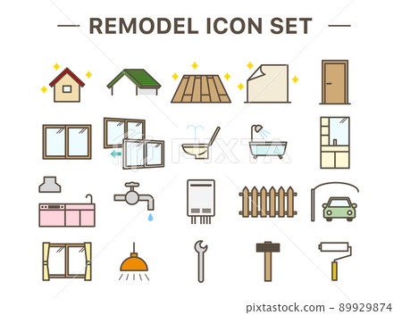 Remodeling icon set Remodeling icon set 89929874