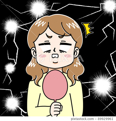 雙下巴女性插畫 雙下巴女性插畫 89929961