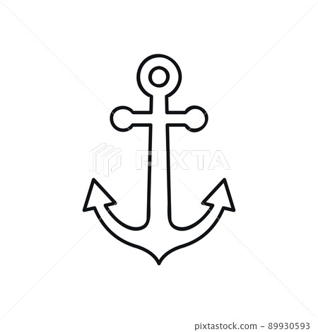 anchor sea symbol isolated on white background vector 89930593