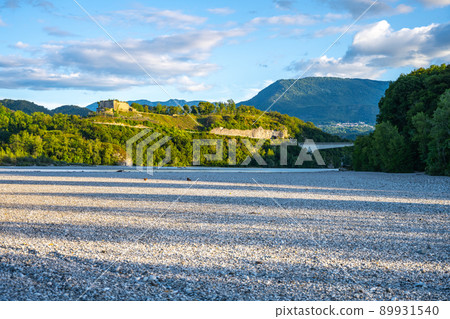 Wide valley of Tagliamento River Wide valley of Tagliamento River 89931540