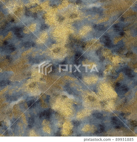 Black and gold abstract seamless pattern with... - Stock Illustration ...