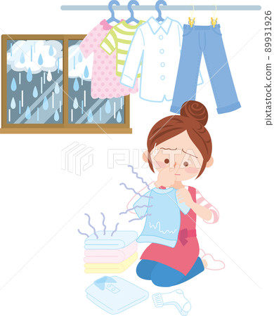 Laundry_room drying_raining windows_dry odor Laundry_room drying_raining windows_dry odor 89931926