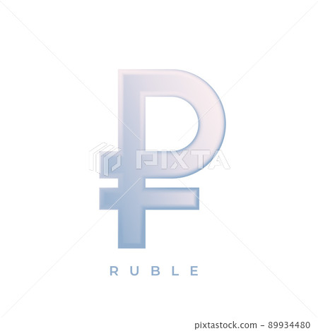 ruble symbol in soft color shades ruble symbol in soft color shades 89934480