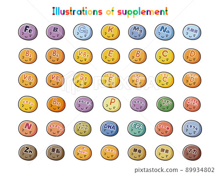 Supplement character illustration set 89934802
