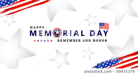 happy memorial day remember and honor with star backgrounds for website banner, poster corporate, sign business, social media posts, advertising agency, wallpaper, backdrop, ads campaign, landing page 89935379