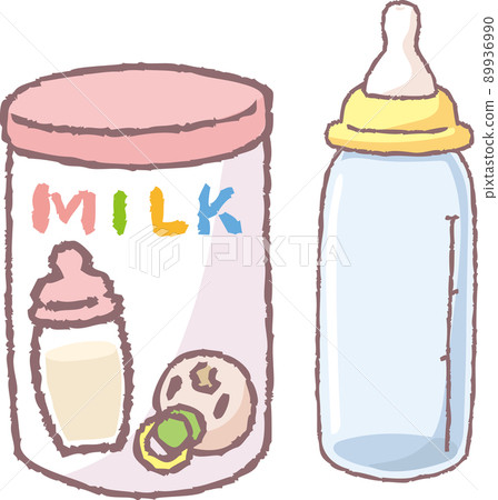 Baby milk and baby bottle Baby milk and baby bottle 89936990