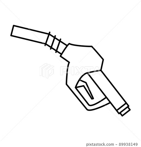 Fuel nozzle icon. Gas station icon. Petroleum fuel pump. Pump nozzle. Oil dripping symbol 89938149
