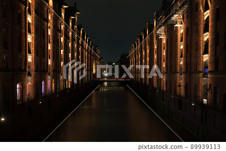 Hamburg, Germany. Speicherstadt perspective view 89939113