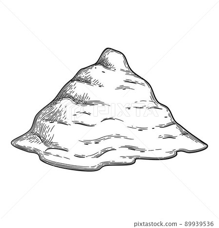 Pepper powder icon outline, hand drawn vector. Vegetable chilli 89939536