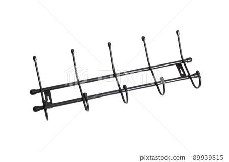 Metal coat hanger isolated on white background Metal coat hanger isolated on white background 89939815