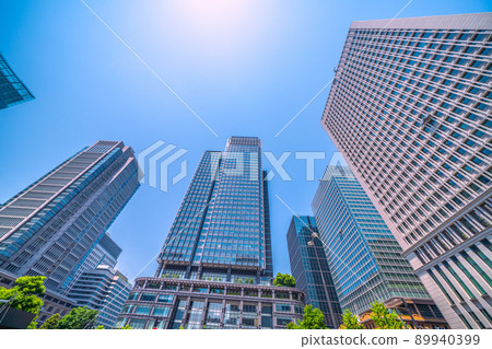 Tokyo cityscape of Japan, overlooking Tokyo's business district, Marunouchi, etc. Tokyo cityscape of Japan, overlooking Tokyo's business district, Marunouchi, etc. 89940399